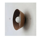Axyaa Walnut Wood Glass Wall Sconce: Modern Vintage Wabi-sabi Style Lighting