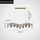 Axyaa Luxury Crystal Chandelier with LED Lighting for Living Room Décor
