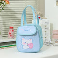 Axyaa Purple Cat Lunch Bag: Insulated Thermal Tote for School and Work