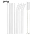 Axyaa High Borosilicate Glass Straw Set for Eco-Friendly Sipping