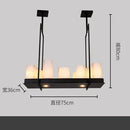 Axyaa Retro Glass Candle Chandelier LED Pendant Lamp for Kitchen, Living Room, Bar.