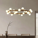 Axyaa Nordic Wood Twigs LED Chandelier Pendant Lamp for Dining Kitchen Living Bedroom