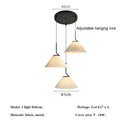 Cream Pleated Pendant Light for Living Room | Axyaa Chandelier | Nordic Style Loft Hanging Lamp