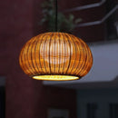 Axyaa Rattan Weave LED Chandelier for Home Decor