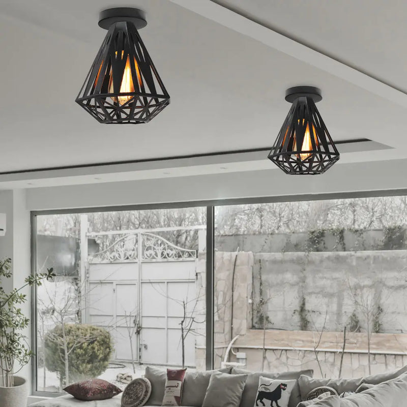 Axya Retro Industrial Ceiling Light Shade - Vintage Loft Plafonniers