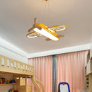 Axyaa Minimalist Wood LED Ceiling Light for Children's Room