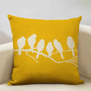 Axyaa Mustard Yellow Letter Style Cushion Cover 45x45cm Home Cafe Decor
