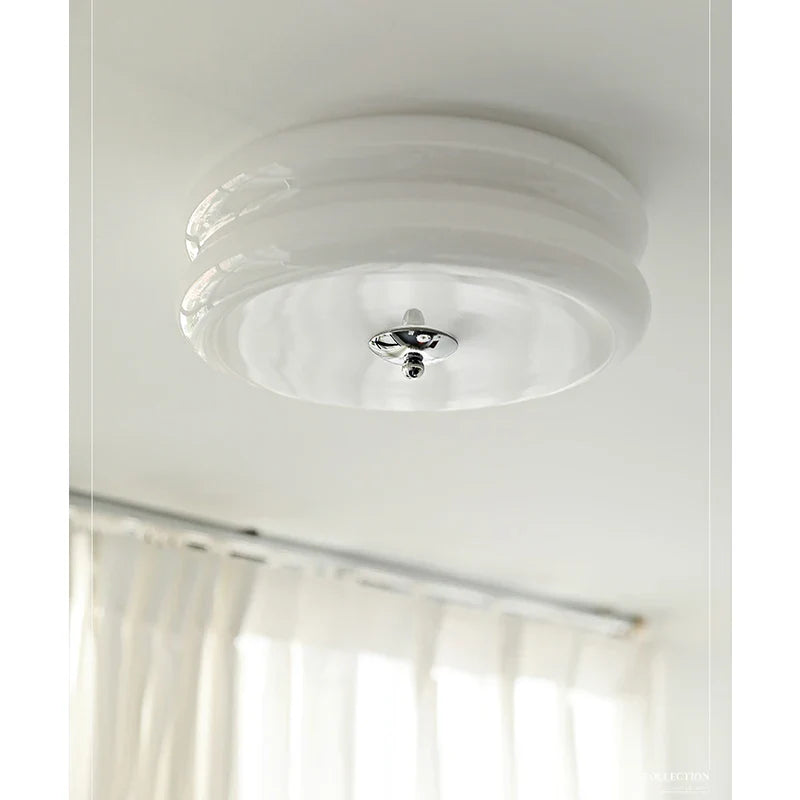 Axyaa Bauhaus Glass Ceiling Lamp, Medieval Cream Style for Living, Dining & Bedroom