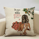 Axyaa Fashion Girl Cushion Cover: Living Room Sofa Pillow Case 45x45cm