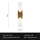 Axyaa Luxury Gold Silver Wall Sconce Glass Mirror Light