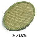 Bamboo Woven Basket Tray Set by Axyaa