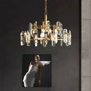 Axyaa Crystal Chandelier Pendant Lights for Luxury Living Room & Dining Room Lighting