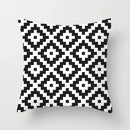 Geometric Black Yellow Cushion Covers - Axyaa Modern 18" Throw Pillow Case