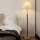 Axyaa Vintage Pleated Fabric Floor Lamp for Living Room Bedroom Study