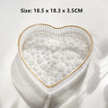 Axyaa Heart Glass Decorative Tray for Cosmetics and Jewelry Storage