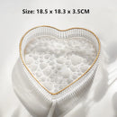 Axyaa Heart Glass Decorative Tray for Cosmetics and Jewelry Storage
