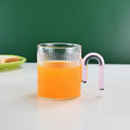 Axyaa Ripple Glass Mug - Colorful Heat-Resistant Milk Tea Coffee Cup
