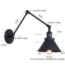 Axyaa Vintage Iron LED Wall Lamp with Pull Chain Switch