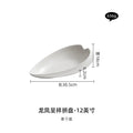 Axyaa White Ceramic Vegetable Fish Plates High-End Artistic Dinnerware