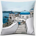 Axyaa Santorini Series Pattern Pillowcase Square Cushion Cover Home Sofa Decor