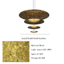 Axyaa Luxury Gold Disc Chandelier for Living Room & Dining Room