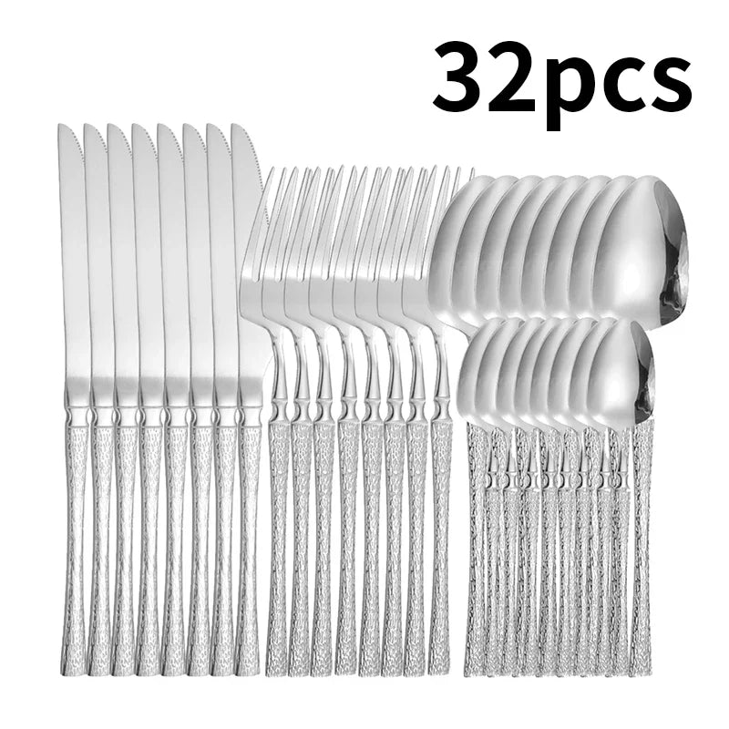 Axyaa Stainless Steel Tableware Set for Various Occasions