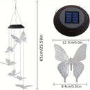 Axyaa Solar Butterfly Wind Chimes - Color Changing LED Outdoor Lights