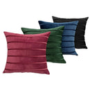 Axyaa Red Green Stripe Velvet Pillow Covers 30x50cm 45x45cm 50x50cm