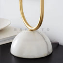 Axyaa Modern Marble LED Desk Lamp for Bedroom Living Room, Classic Metal Design