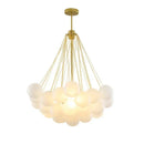 Nordic Frosted Glass Chandelier LED Pendant Light for Living Room - Axyaa