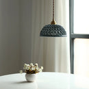 Axyaa Bule Ceramic LED Pendant Lamp Modern Nordic Hanging Light for Bedroom & Restaurant