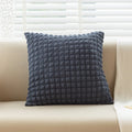 Axyaa Solid Color Elastic Puff Plaid Sofa Cushion Cover