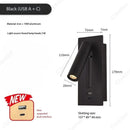 Axyaa Adjustable LED Reading Wall Lamp with Switch, Modern Minimalist Design