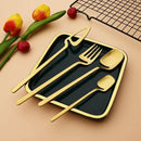 Axyaa Stainless Steel Flatware Set: 12Pcs Matte Silverware Knife Fork Spoon Tableware
