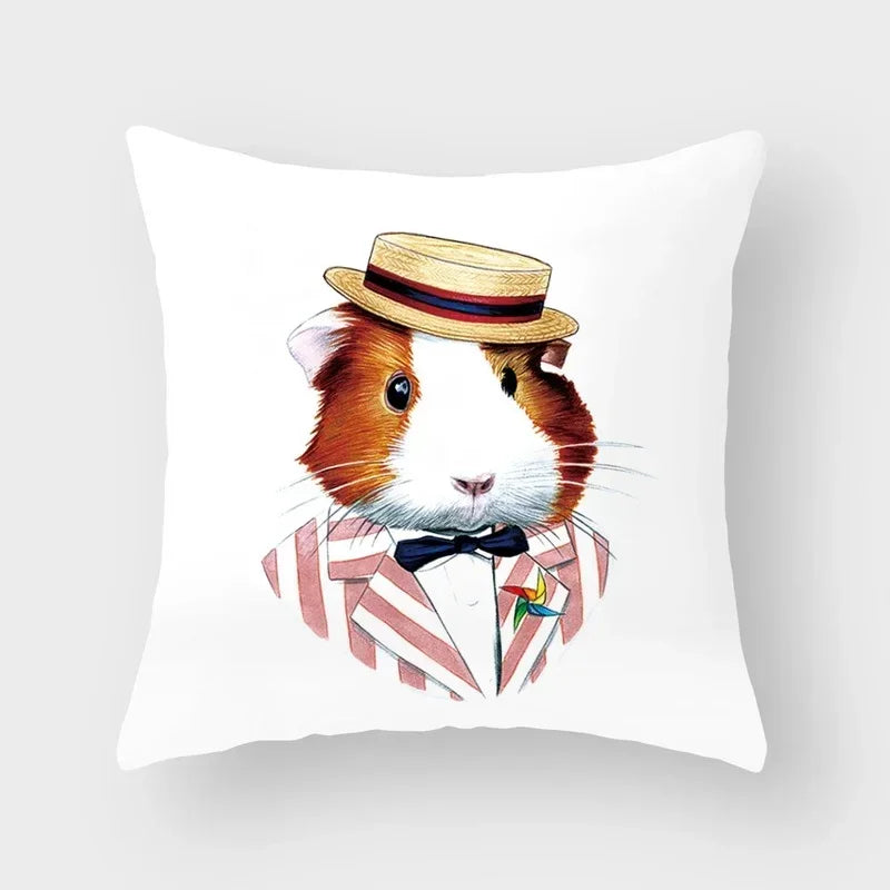 Axyaa Cartoon Animal Print Pillowcase for Home Decor