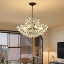 Axyaa Crystal Petal Chandelier Pendant Light - Luxury Hanging Lamp
