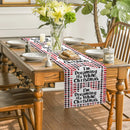 Axyaa Snow Fir Checkered Table Runner for Dining Room