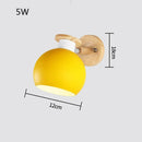Axyaa Macaron Sconce: Colorful LED Adjustable Wall Light for Bedroom, Living Room, Foyer