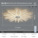 Axyaa Large Black Ceiling Fan Chandelier Remote Control 6 Speeds