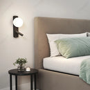 Axyaa Adjustable LED Reading Wall Lamp with Switch - Bedroom Bedside Lighting