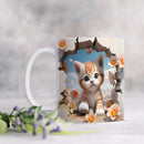Axyaa Cute Kitty Cat Coffee Mug Office Drinking Cup Friends Birthday Gift