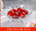 Axyaa Fruit Glass Living Room Snack Tray Set - Modern Coffee Table Candy Dried Fruit Tray