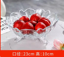 Axyaa Fruit Glass Living Room Snack Tray Set - Modern Coffee Table Candy Dried Fruit Tray