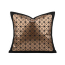 Axyaa Geometric Laser Mirror Pillow Cover for Children's Room - Black Coffee Color
