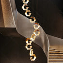 Axyaa Crystal Duplex Pendant Lamp for Stylish Living Room Luxe Décor
