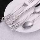 Axyaa 30-Piece Stainless Steel Cutlery Set - Elegant Western Dinnerware