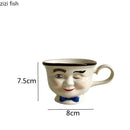 Axya Ceramic Human Face Coffee Cup Set of 2