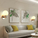 Axyaa Glass Wall Lamp: Stylish E27 Indoor Lighting Fixture for Bedroom, Living Room & Corridor