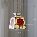 Axyaa Nordic Modern LED Flower Glass Copper Hanging Lamp for Home Decor