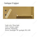 Axyaa Wood Grain LED Bedside Lamp with Wireless Charging